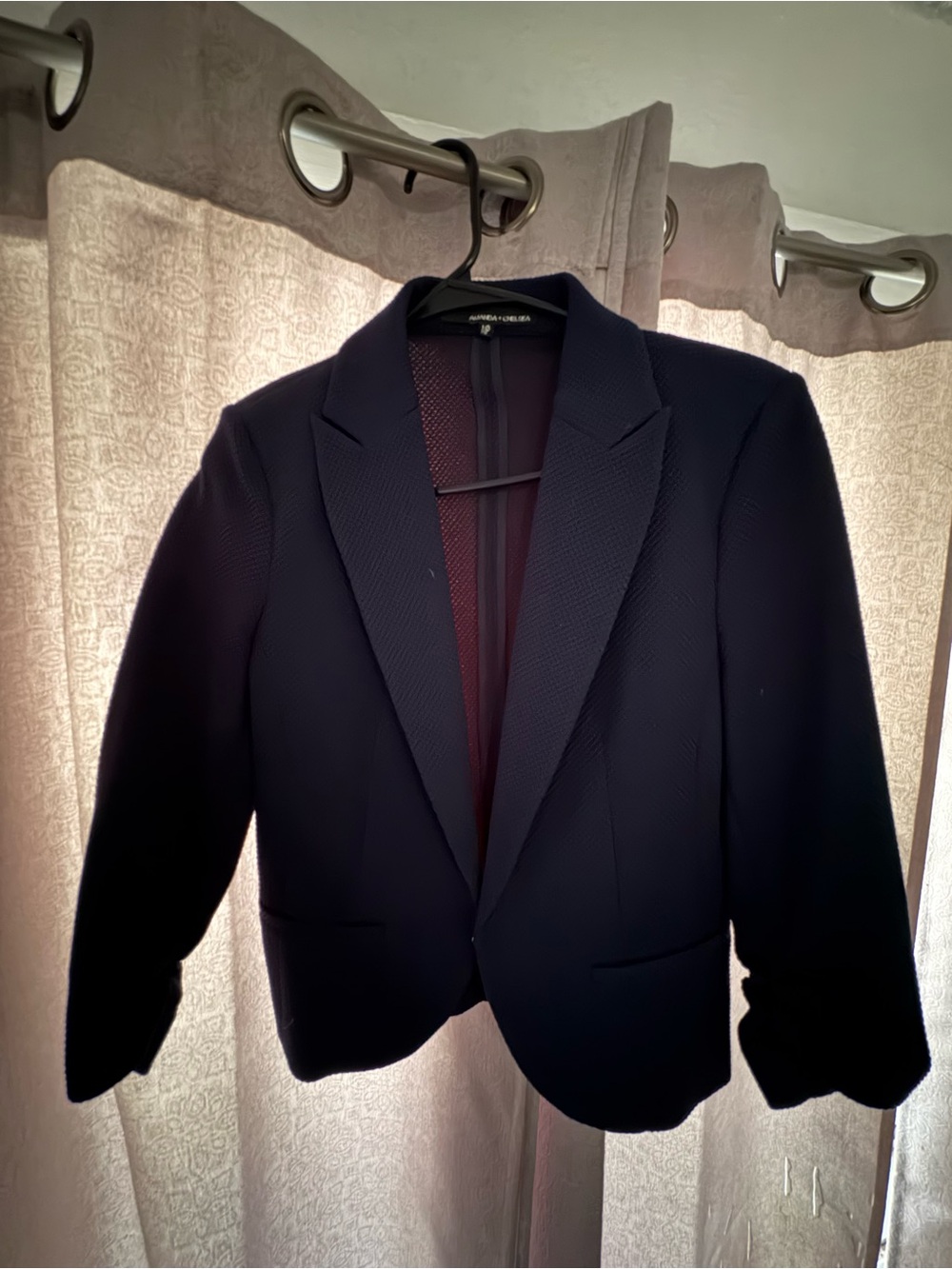 Theory Dark Navy Textured Blazer